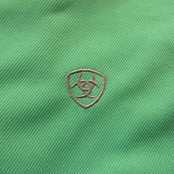 Ariat‎ Shirt Mens Large Green AriatTEK Heat Series Polo Performance Golf READ - Picture 9 of 12